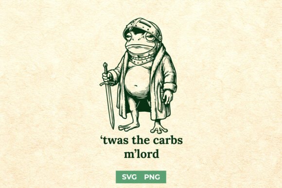 Funny Frog Knight SVG – Twas the Carbs