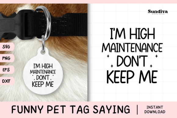 Funny Pet Tag Saying SVG 13: A Playful Embroidery Design for Pet Lovers