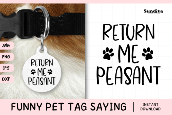 Funny Pet Tag Saying SVG 3: A Playful Embroidery Design for Pet Lovers