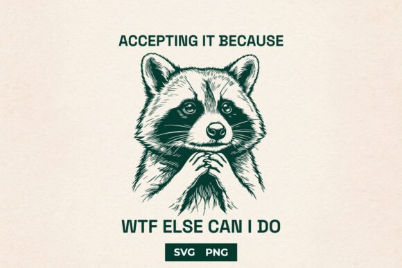 Funny Raccoon Accepting It SVG Design Review