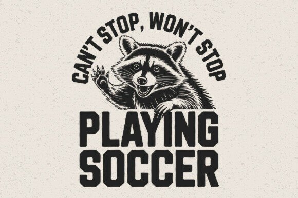 Funny Raccoon Soccer SVG: A Playful Design for Crafty Projects