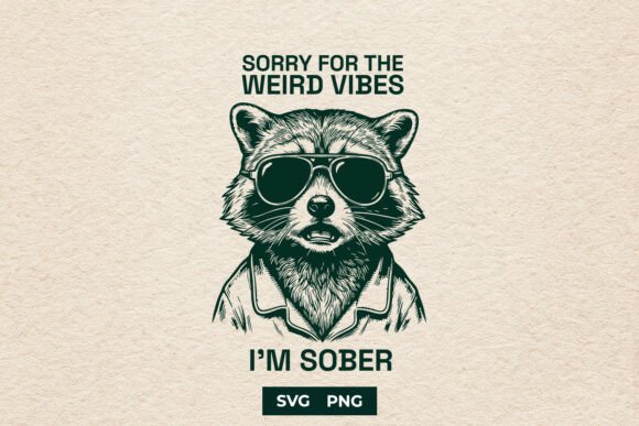 Funny Weird Vibes Raccoon SVG Design Review