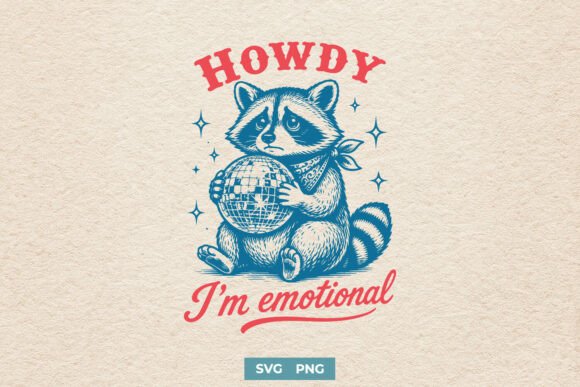 Howdy I'm Emotional Sad Raccoon SVG PNG Review