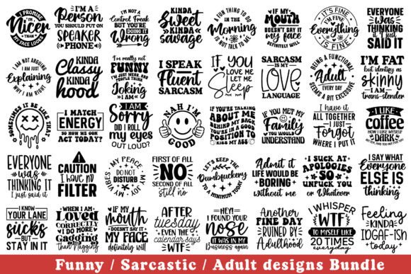 Sarcastic SVG & PNG Designs for Adult Embroidery Projects